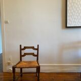 Chaise basse en bois