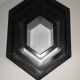 Set of 3 hexagonal nesting shelves design 80s vintage