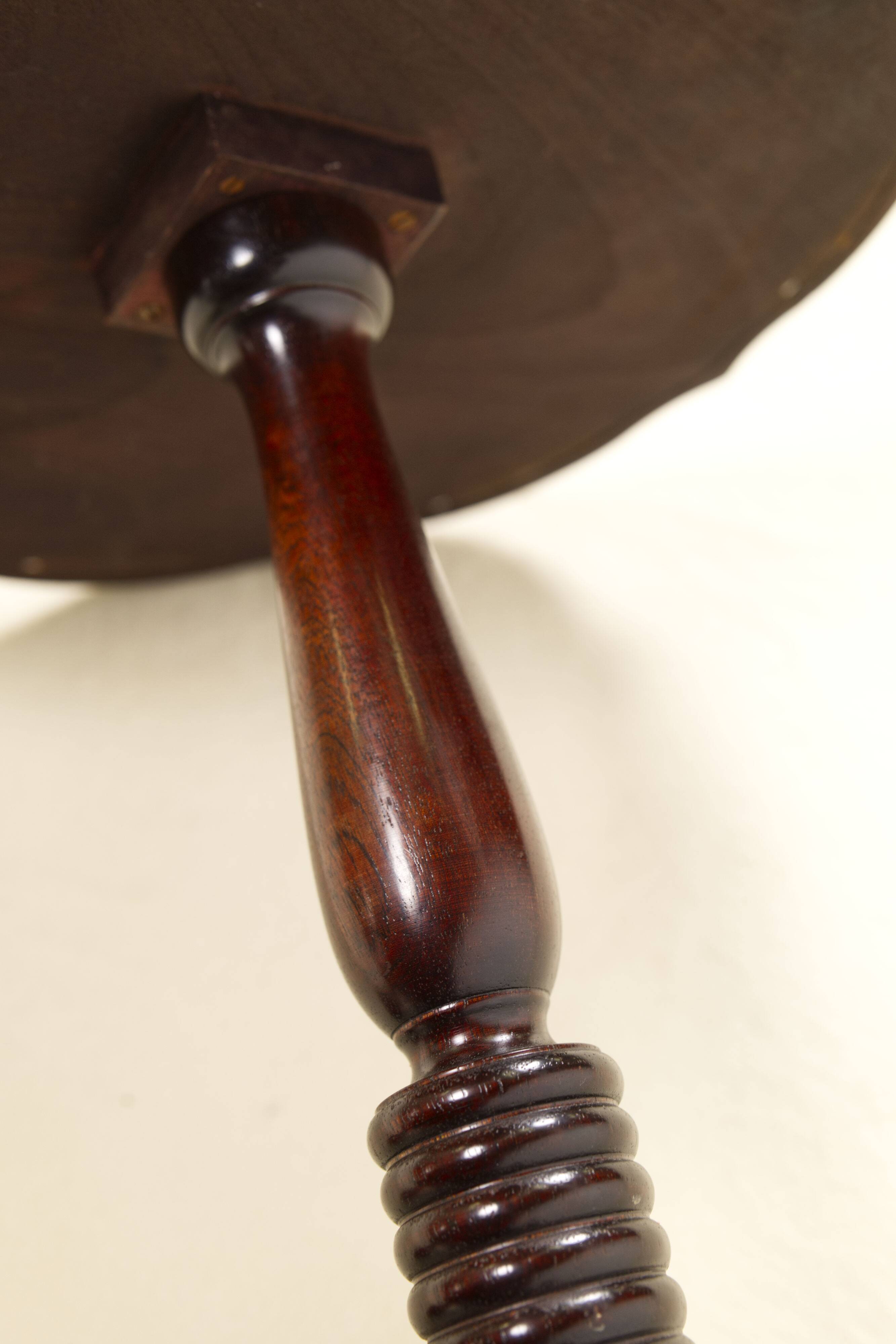 Mahogany sidetable in the style of Anton Kildeberg, Denmark 1960's