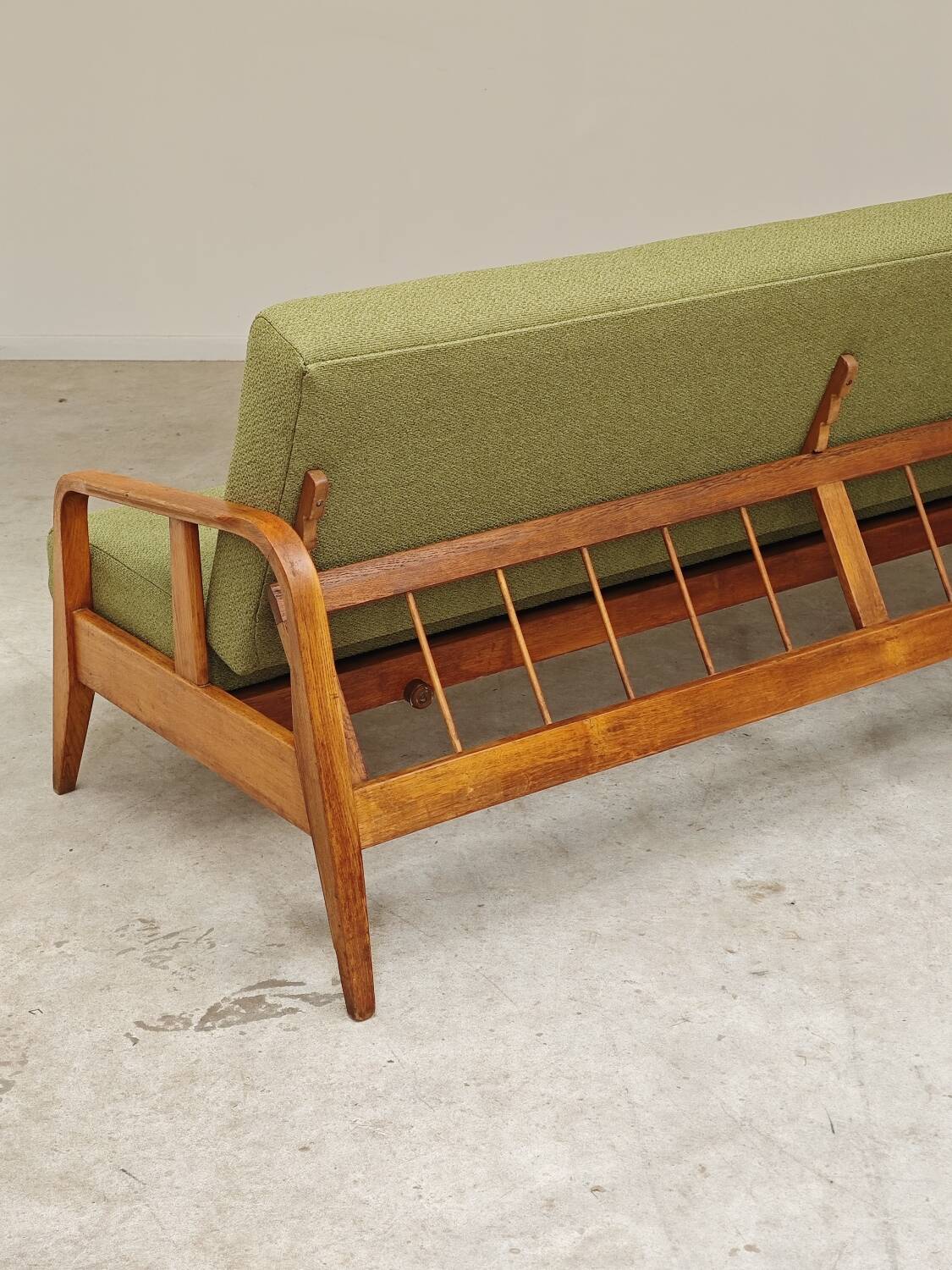 Green Banquette Daybed from Czechoslovakia 1960