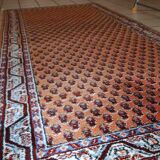 Vintage indian carpet seraband handmade 94cm x 194cm 1980s, 1c742