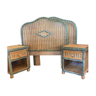 Headboard and bedside table