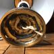 Old gilt bronze lamp + vintage black lampshade