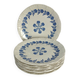 8 vintage dessert plates Dany model, Digoin Sarreguemines