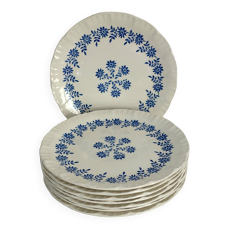 8 assiettes à dessert vintage modèle Dany, Digoin Sarreguemines