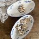 Luneville porcelain bowls with blue flowers