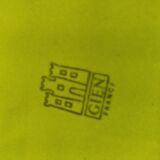 Large fish dish Gien green chartreuse relief vintage