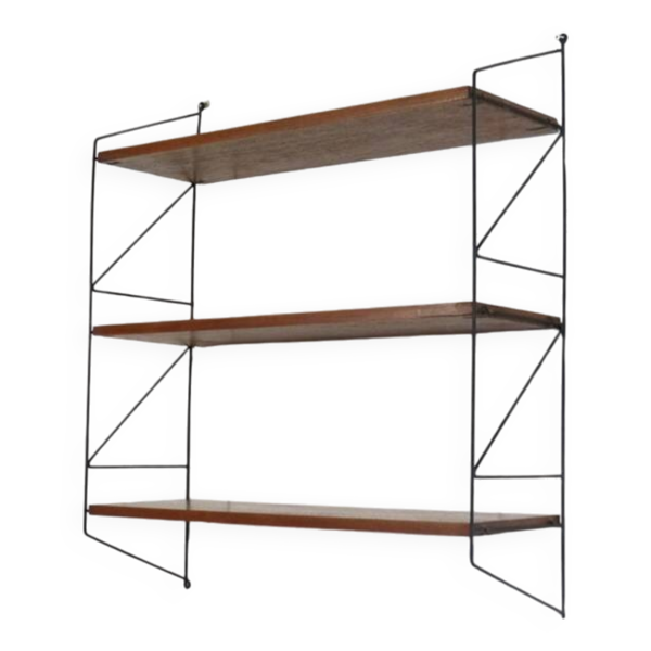 Grande étagere string en teck 1960