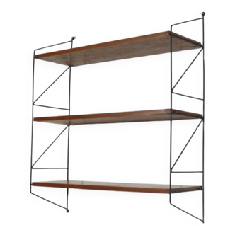 Large teak string shelf 1960