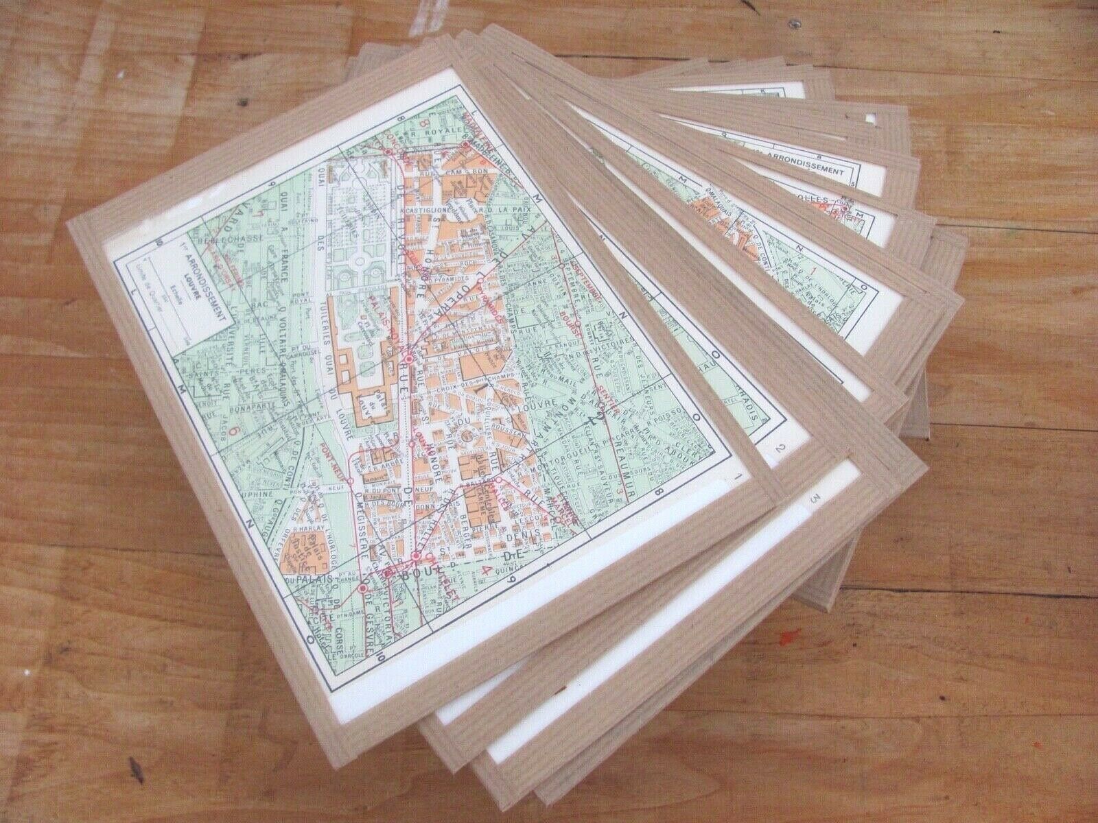 Plan de Paris - 27 frames or under glasses - Vintage - 50s - décor
