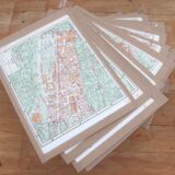 Plan de Paris - 27 frames or under glasses - Vintage - 50s - décor