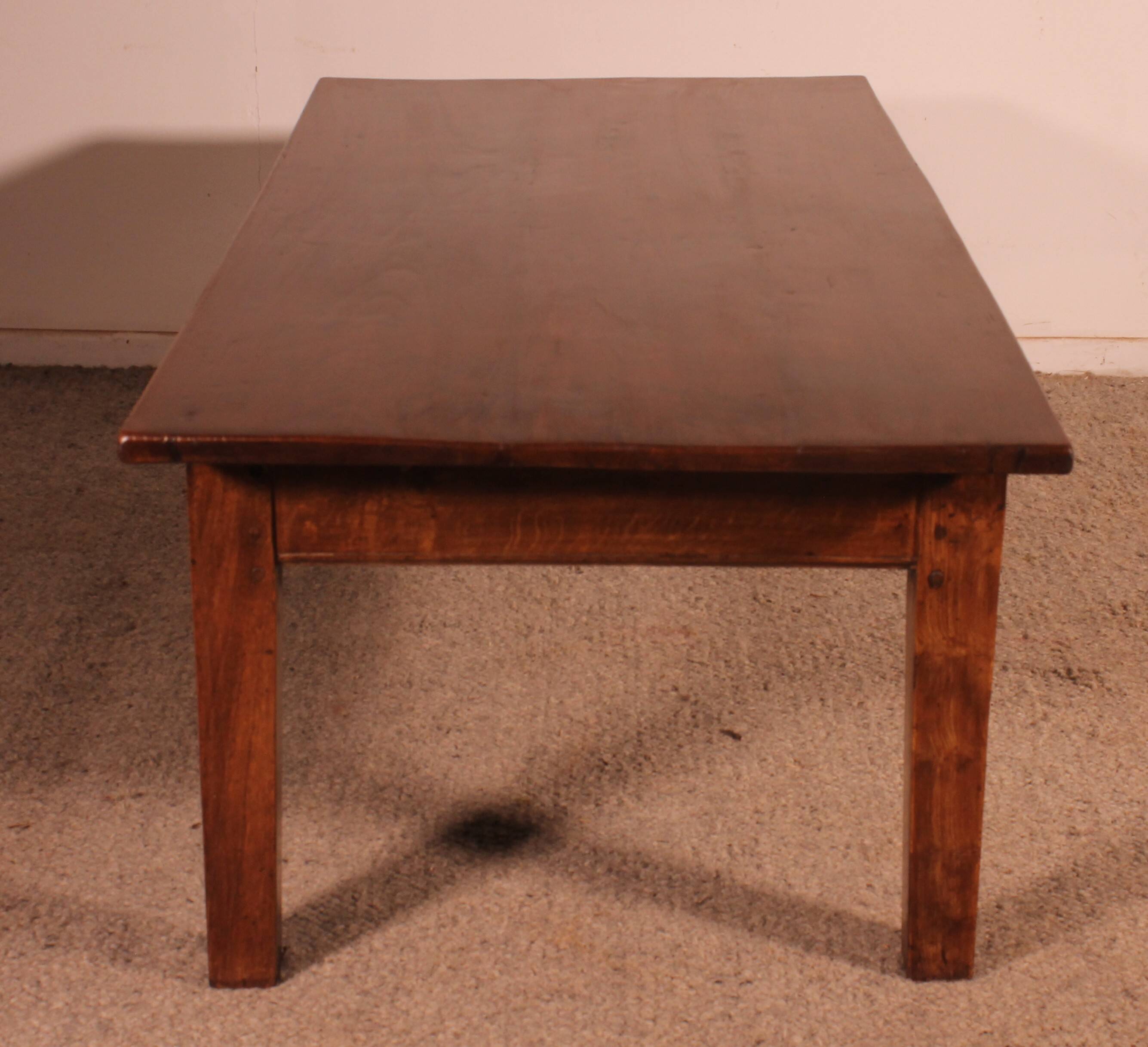 French coffee table in chestnut - 19th century