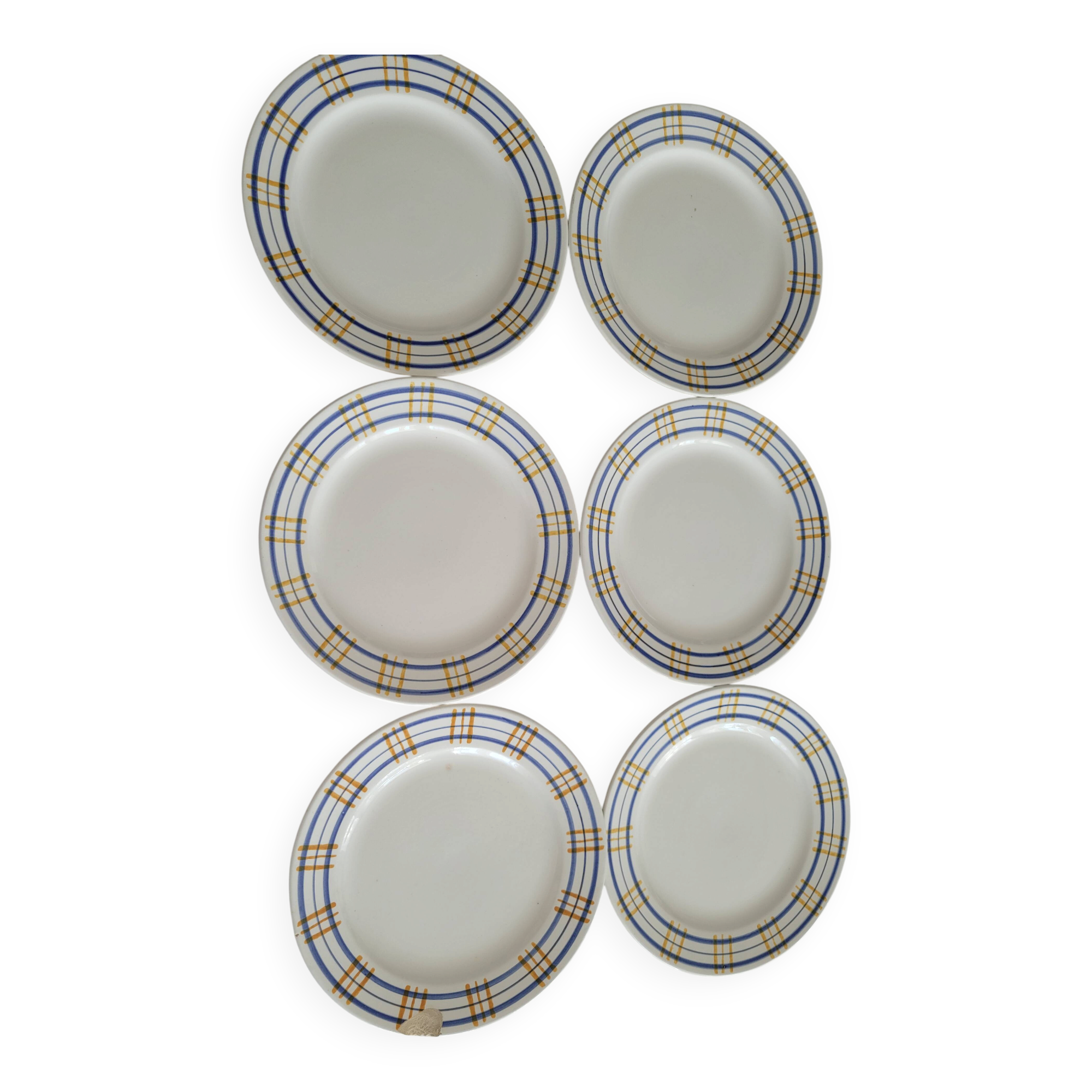 6 dessert plates Model Poitou from Sarreguemines