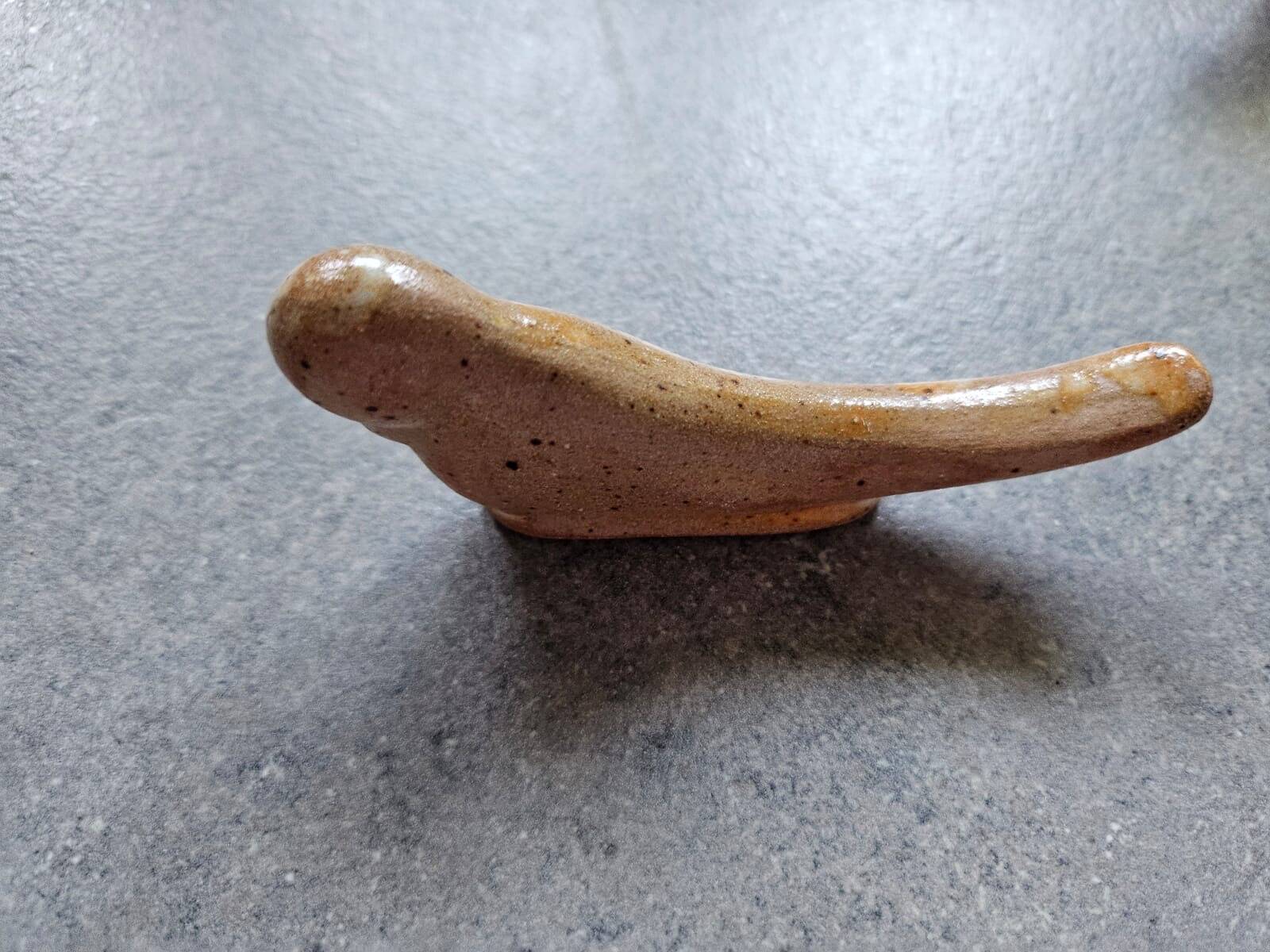 Set of 7 stoneware knife rests - birds