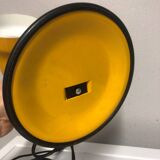 Space age 1970 yellow metal desk lamp
