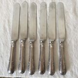 Silver round knives with stainless steel blades