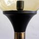 Vintage glass metal floor lamp, 80s