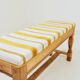 Vintage rustic oak bench after renovation