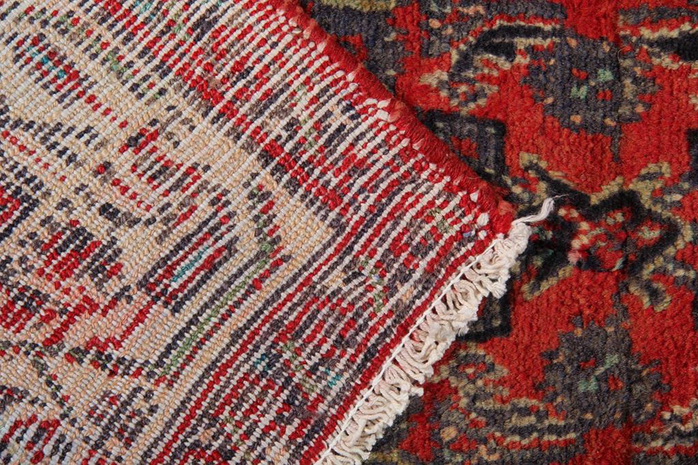 Long Oriental Runner Rug, Vintage Herati Wool Handwoven Stair Runner, 85 x 420