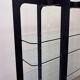 Wood and glass bookcase/display cabinet attributed to Bernini, 1970s.
