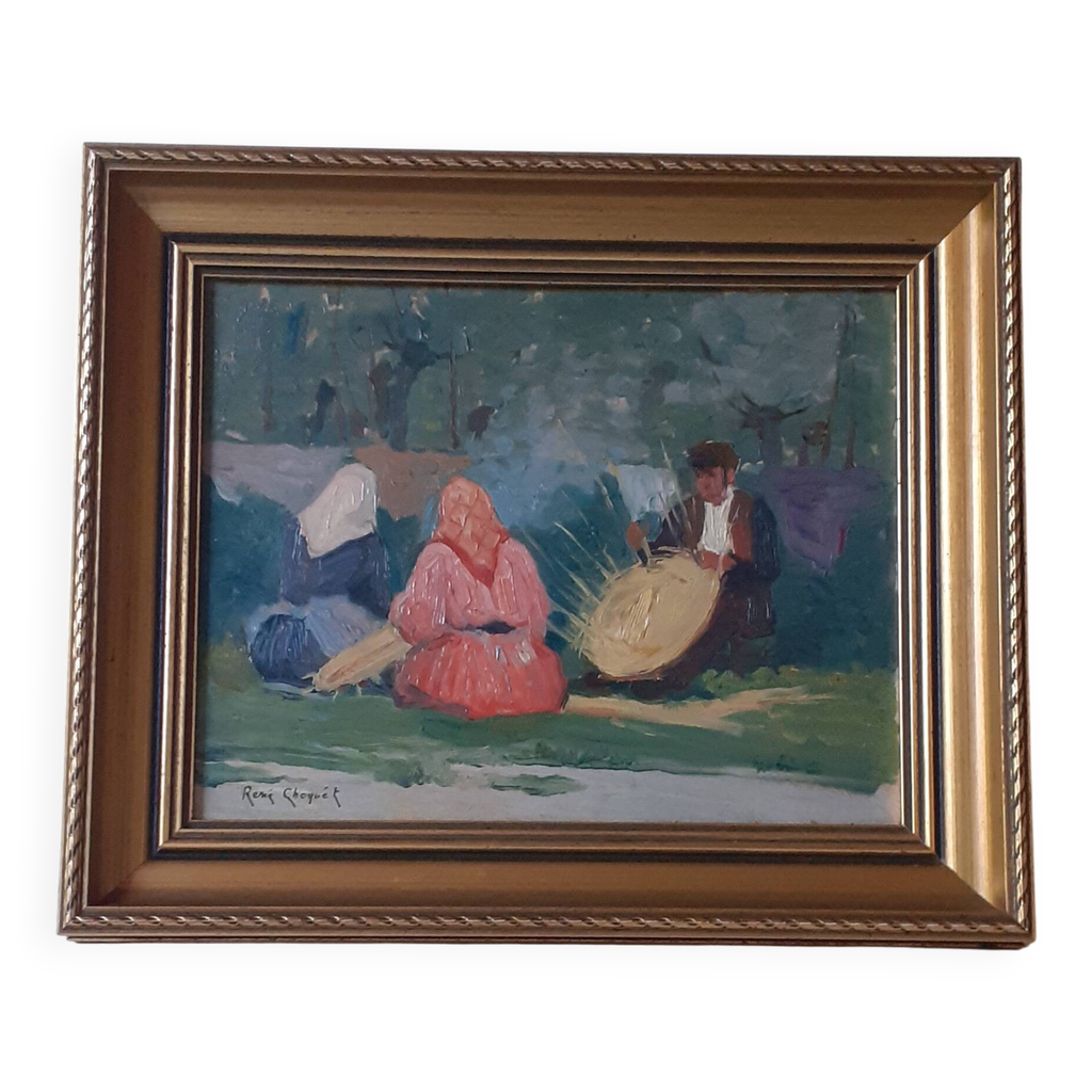 Tableau scène de vannerie | Selency
