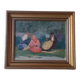 Tableau scène de vannerie