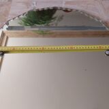 Old round beveled art deco wall mirror