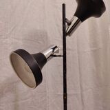 Floor lamp with 3 chrome and black spotlights dlg Cosack and Hustadt leuchten