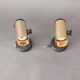 Pair of adjustable spotlight Maureva in gilded brass, Italian design 1980.