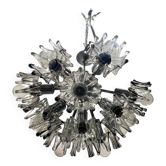Grand lustre vintage à fleurs de Murano 1970