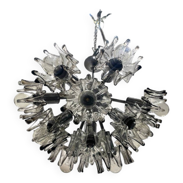 Large Midcentury Murano Flower Chandelier 1970’s