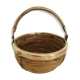 Bamboo and brass handle basket