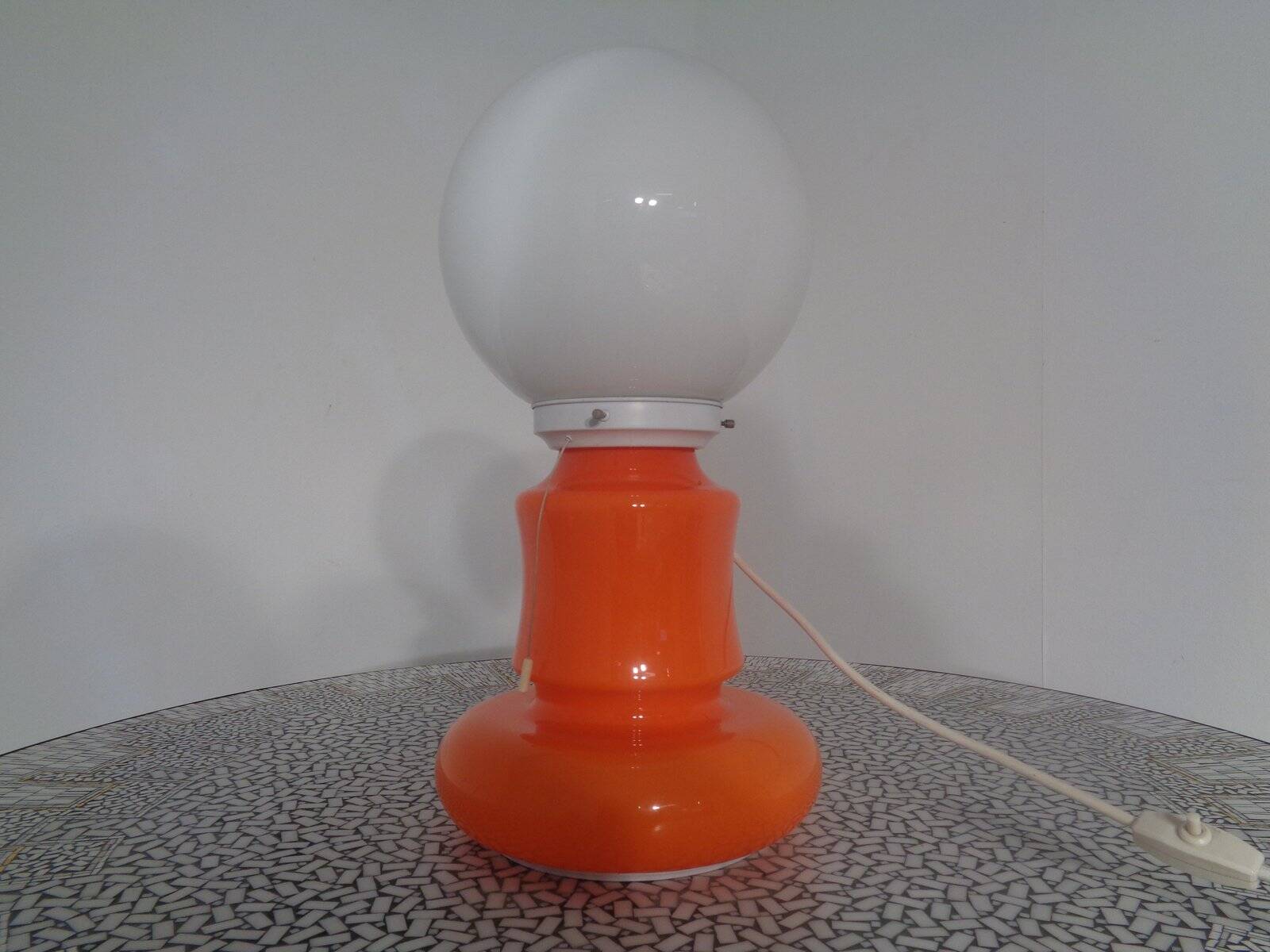 Italian glass standard lamp, 1970s