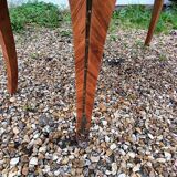 Old marquetry chest of drawers, Louis XV style marble top