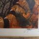 Original lithograph by Pierre-Henri Jacquot (1929-2009), birds and sun, framed and signed