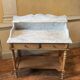 Louis Philip style marble top dressing table or dressing table with walnut base