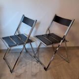 Pair of folding chairs, 1980s