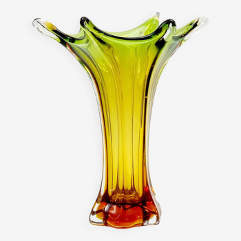 Mid-Century Murano Glass Twisted Vase by Flavio Poli, Italy, 1960s