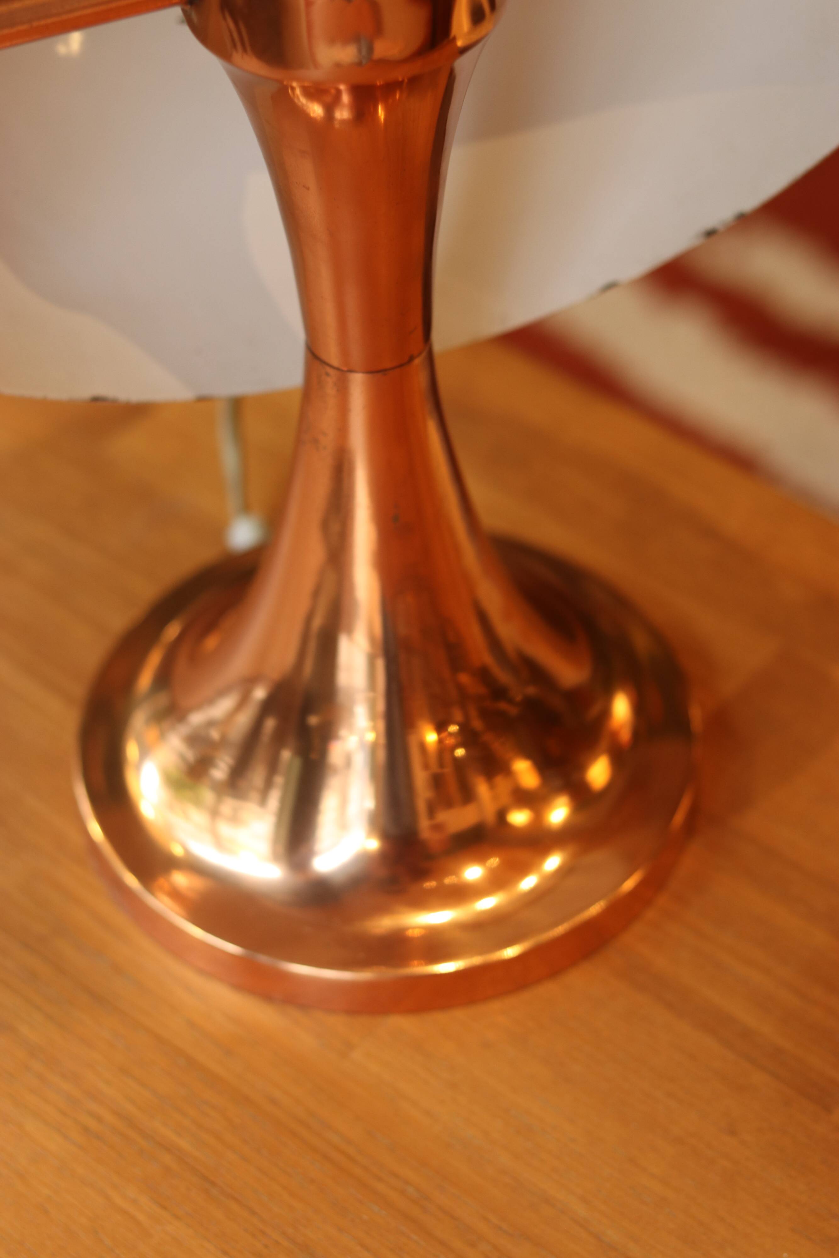 Lampe de table “champignon” Space Âge en métal cuivré, 1960