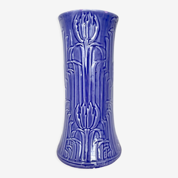 Purple slip vase art deco décor