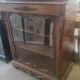 Two-part cabinet, recessed and with a glass-fronted display case, in Indian rosewood, circa 1850/60