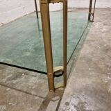 Vintage Brass and Glass Model T24 Coffee Table by Peter Ghyczy, 1970s