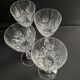 4 verres en cristal taillé