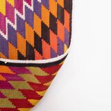 Vintage Oriental Diamond Pattern Large Floor Turkish Kilim Rug 6' X 11'2"