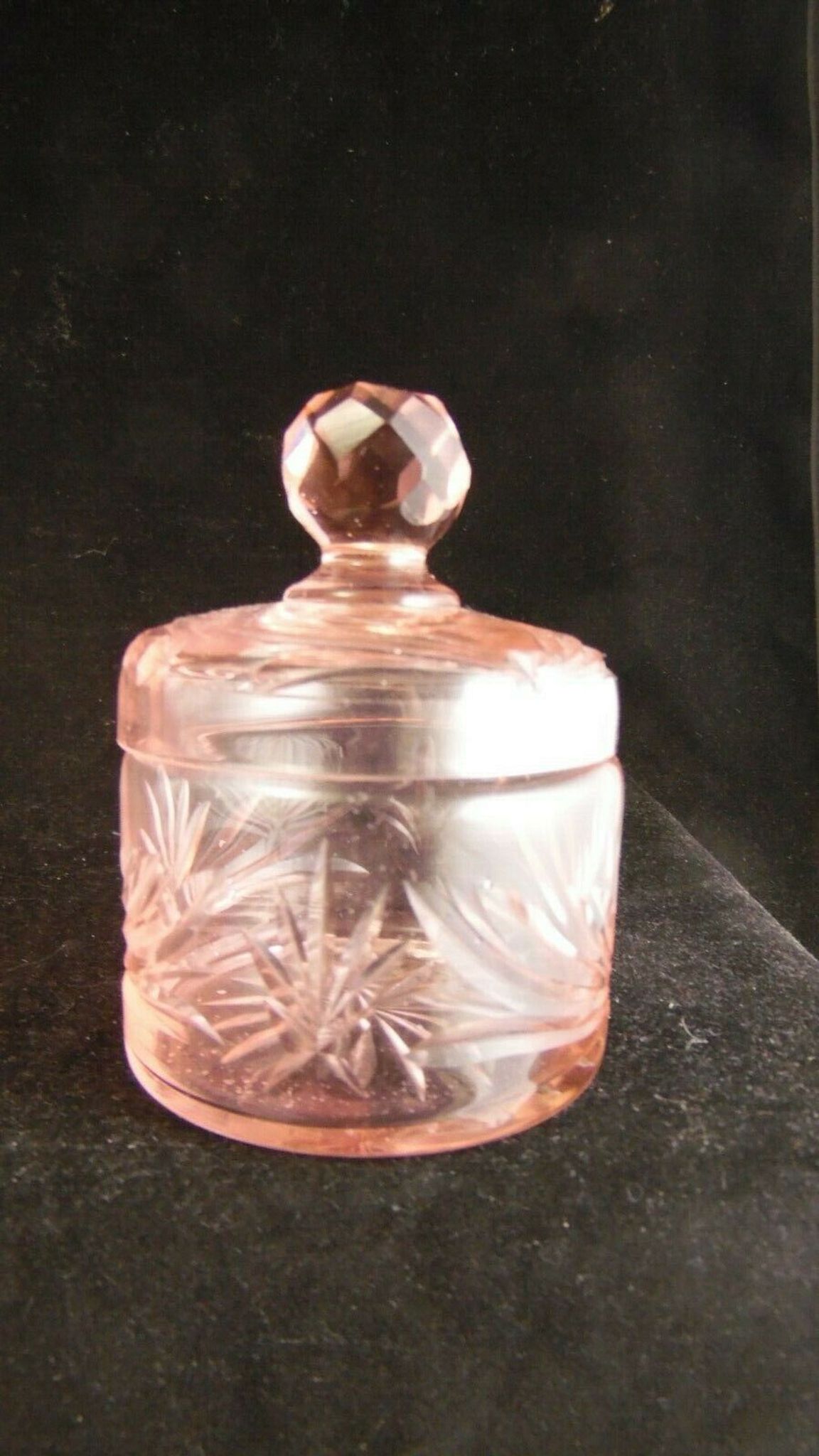 Toilet filling 2 vials with 1 1st 30s cut glass powder box
