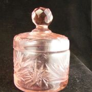 Toilet filling 2 vials with 1 1st 30s cut glass powder box