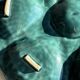 Plat à compartiment coquillages turquoise D28