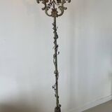 Florentine floor lamp in old painted sheet metal