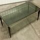 Coffee table Italian design 1960 restored black, chrome and smoked glass