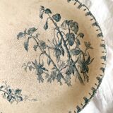 "Fushia" iron earthenware compote dish from Gien circa 1900